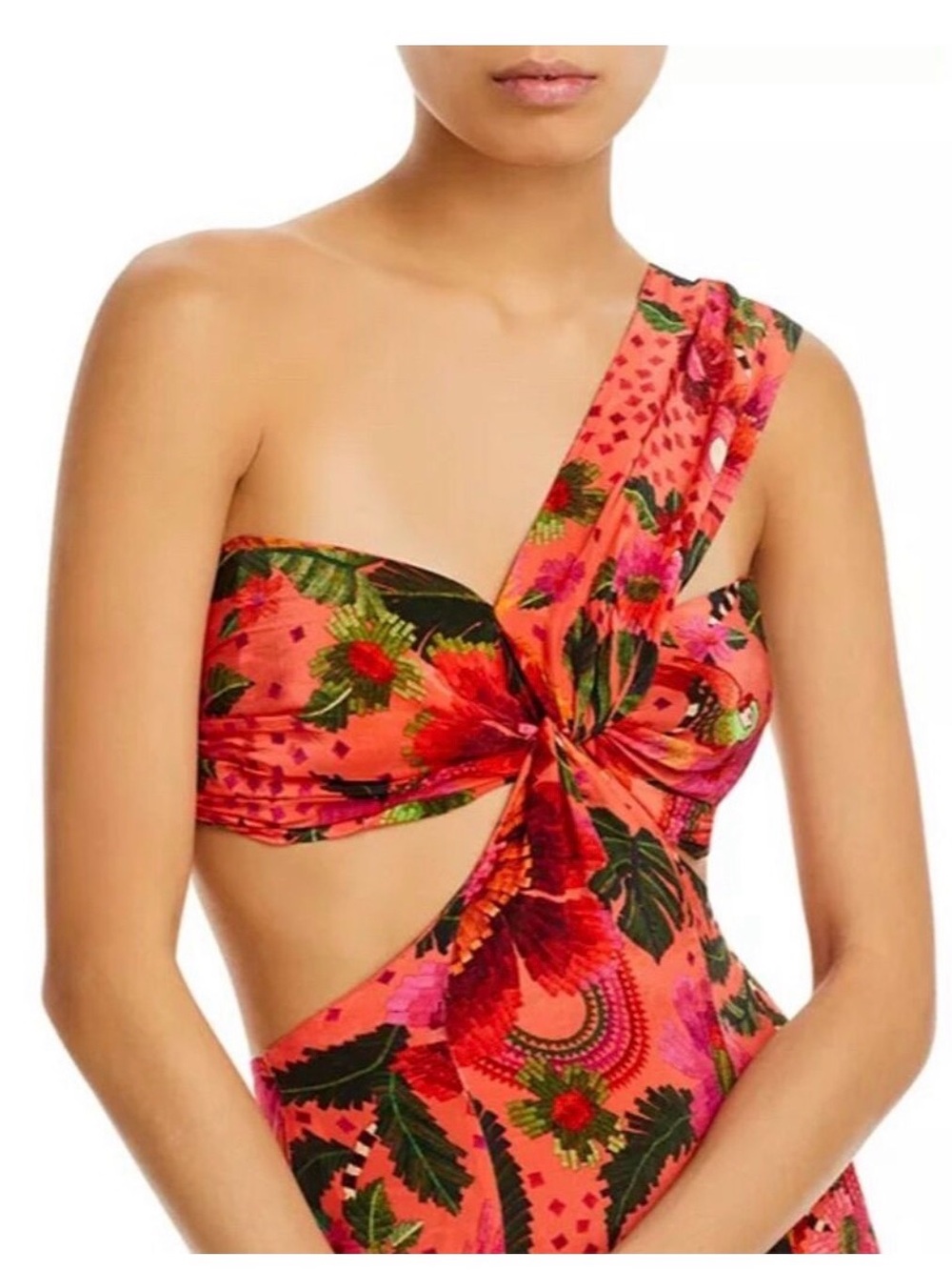 FARM Rio Blooming Garden One Shoulder Maxi Dress Size Large
